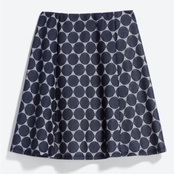 NEW Renee C Navy Maybell Lace Detail Pull On Elastic Waist Knee Length Skirt NWT - Picture 3 of 3